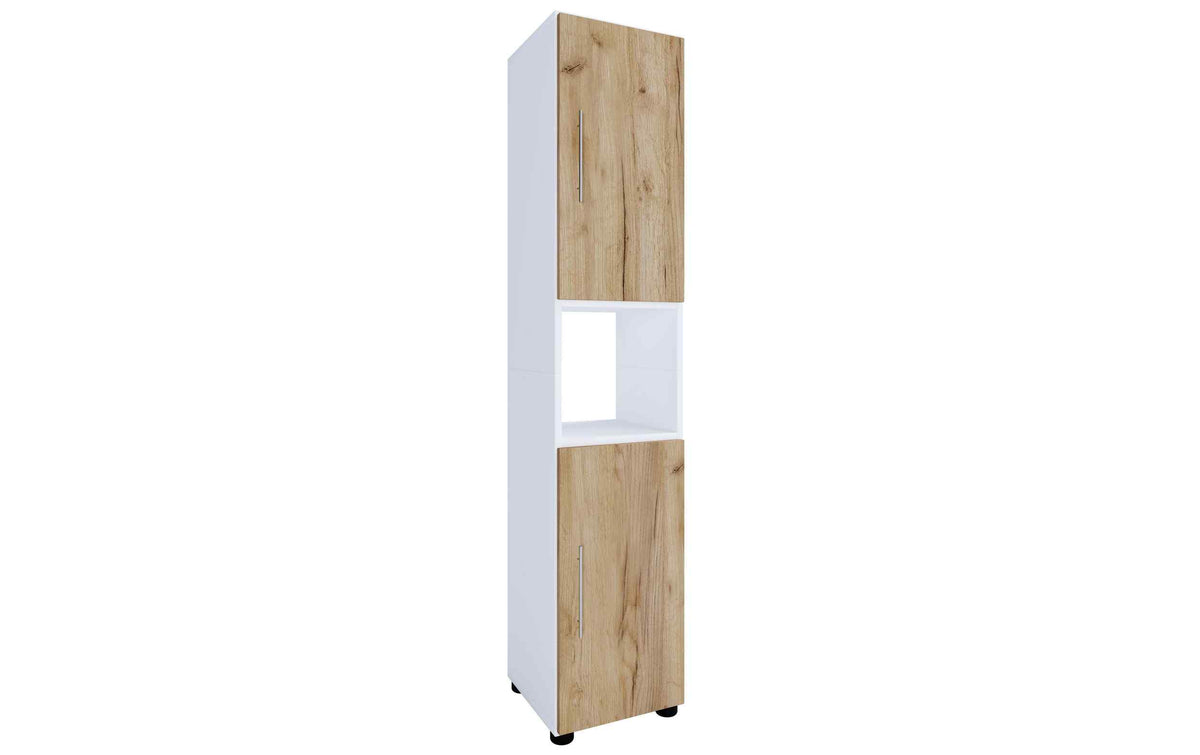 VCM Badezimmerregal Flandu 31 x 160 cm Braun/Grau