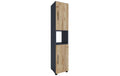 Badschrank Flandu 31 x 160 cm Braun/Grau von VCM