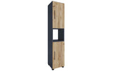 VCM Badezimmerregal Flandu 31 x 160 cm Braun/Grau