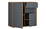 VCM Kommode Salia B80 79 x 74 cm Braun/Grau