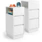 relaxdays Nachttisch 64 x 24 x 30 cm Weiss, 2er Set