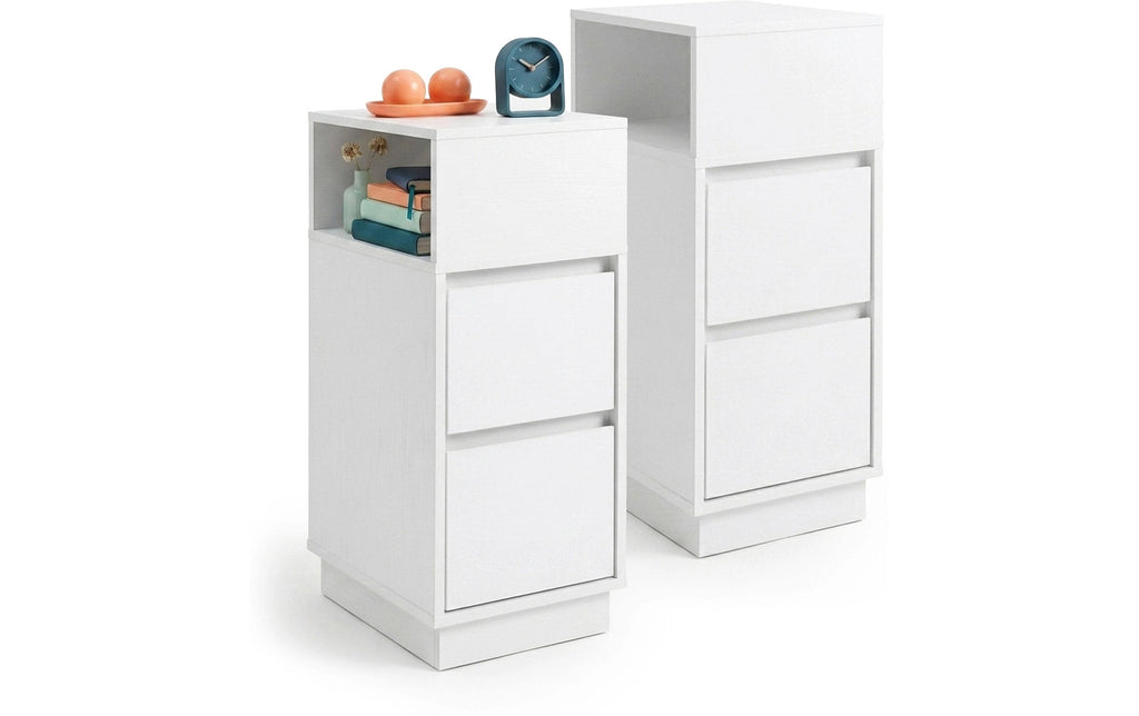 Nachttisch Weiss 24x64 cm 2er Set relaxdays