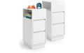 Nachttisch Weiss 24x64 cm 2er Set relaxdays