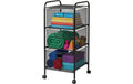 Küchenwagen Rollregal 33x63x31.5 cm Schwarz von relaxdays