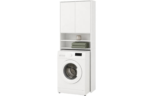 Relaxdays Waschmaschinenregal 63,5 x 174 cm Weiss