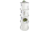 Relaxdays Drehregal Mit 4 Etagen Weiss 40 × 128 × 40 Cm
