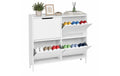 Schuhkipper 100 x 90 cm Weiss von relaxdays