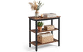 Beistelltisch 60x61 cm Schwarz/Braun relaxdays