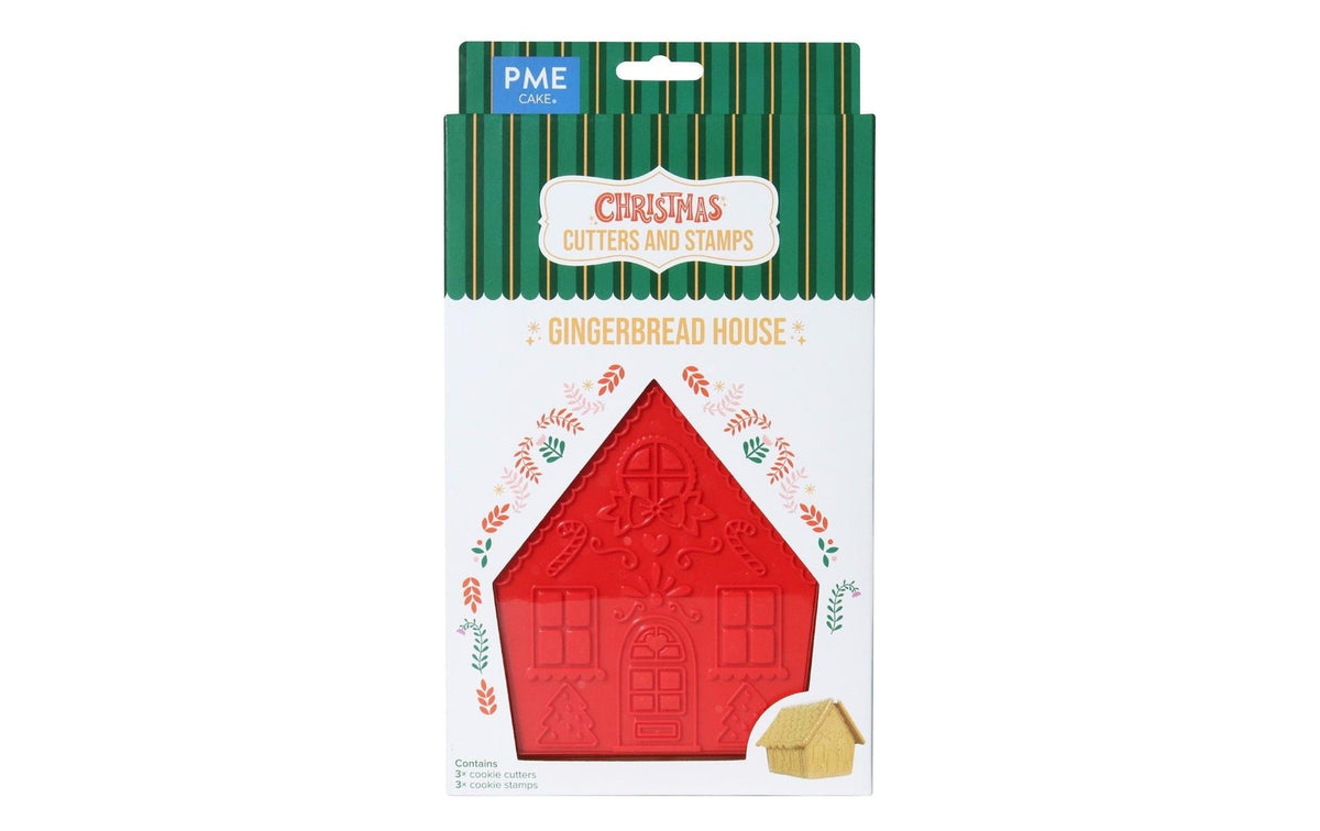 Ausstechformen Set Lebkuchenhaus Edelstahl Blau