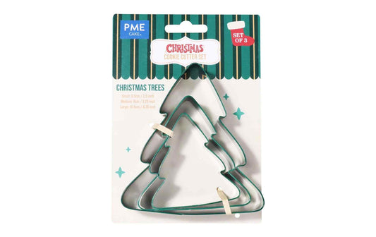 PME Keksausstecher Weihnachtsbäume, 3-teilig, Metall