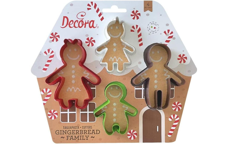 Decora Lebkuchenfamilie Ausstechformen Kunststoff, 4 Stück