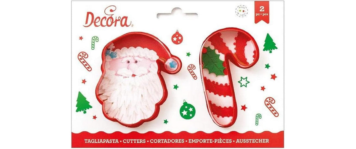 Decora Ausstechförmchen Zuckerstange Kunststoff Rot 2er-Set