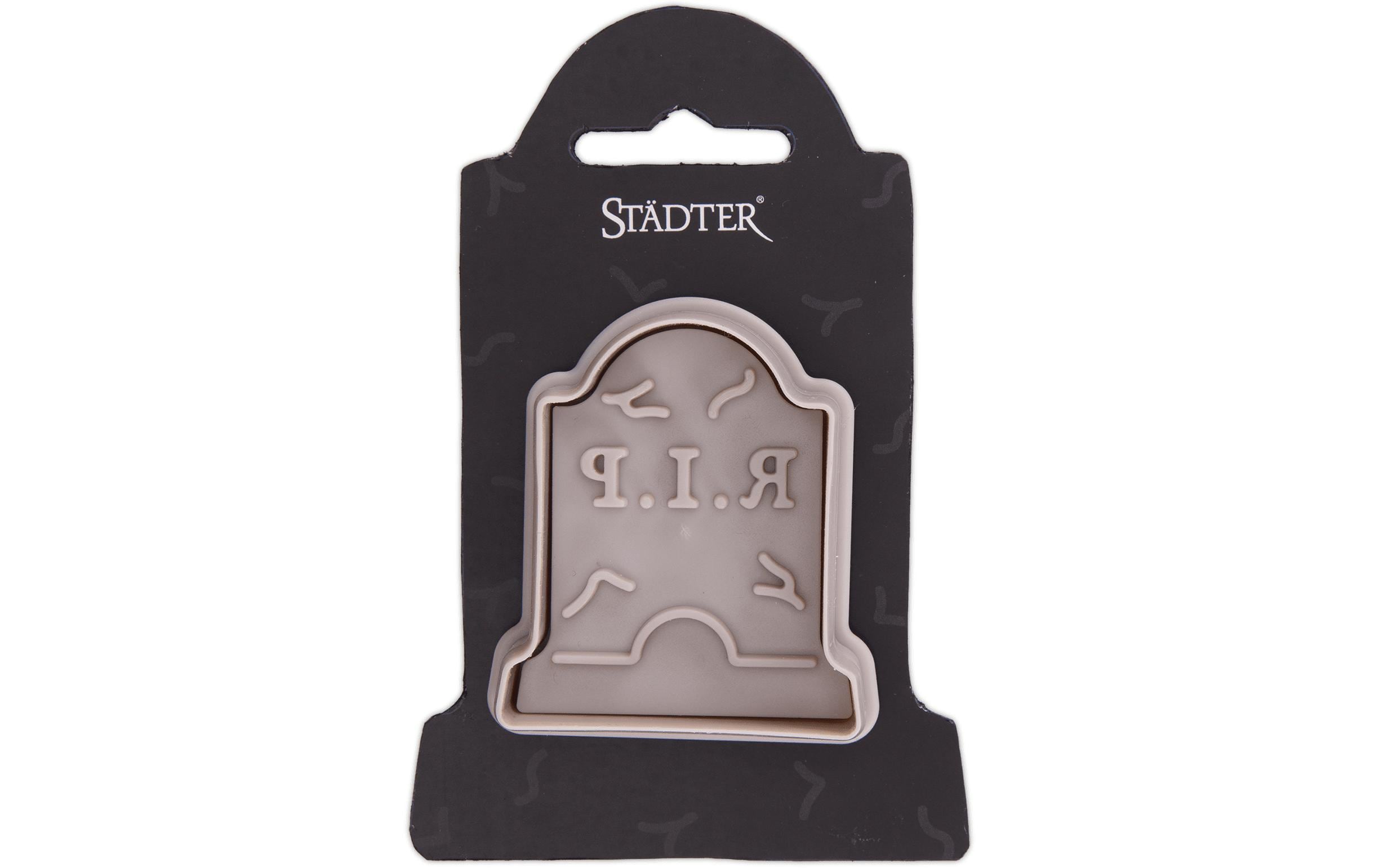 Städter Präge-Ausstecher Grabstein 4.3 x 6 cm, Grau