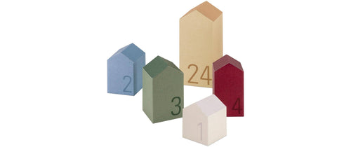 Remember Adventskalender Dorf Papier, 24 Häuser