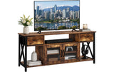Relaxdays TV-Lowboard 180 x 40 cm Braun/Schwarz