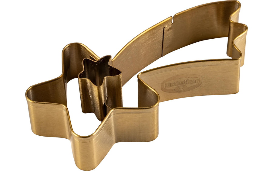 Dr.Oetker Linzer Ausstecher Sternschnuppe Edelstahl Mattgold