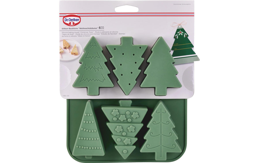 Dr.Oetker Backform Weihnachtsbäume Grün