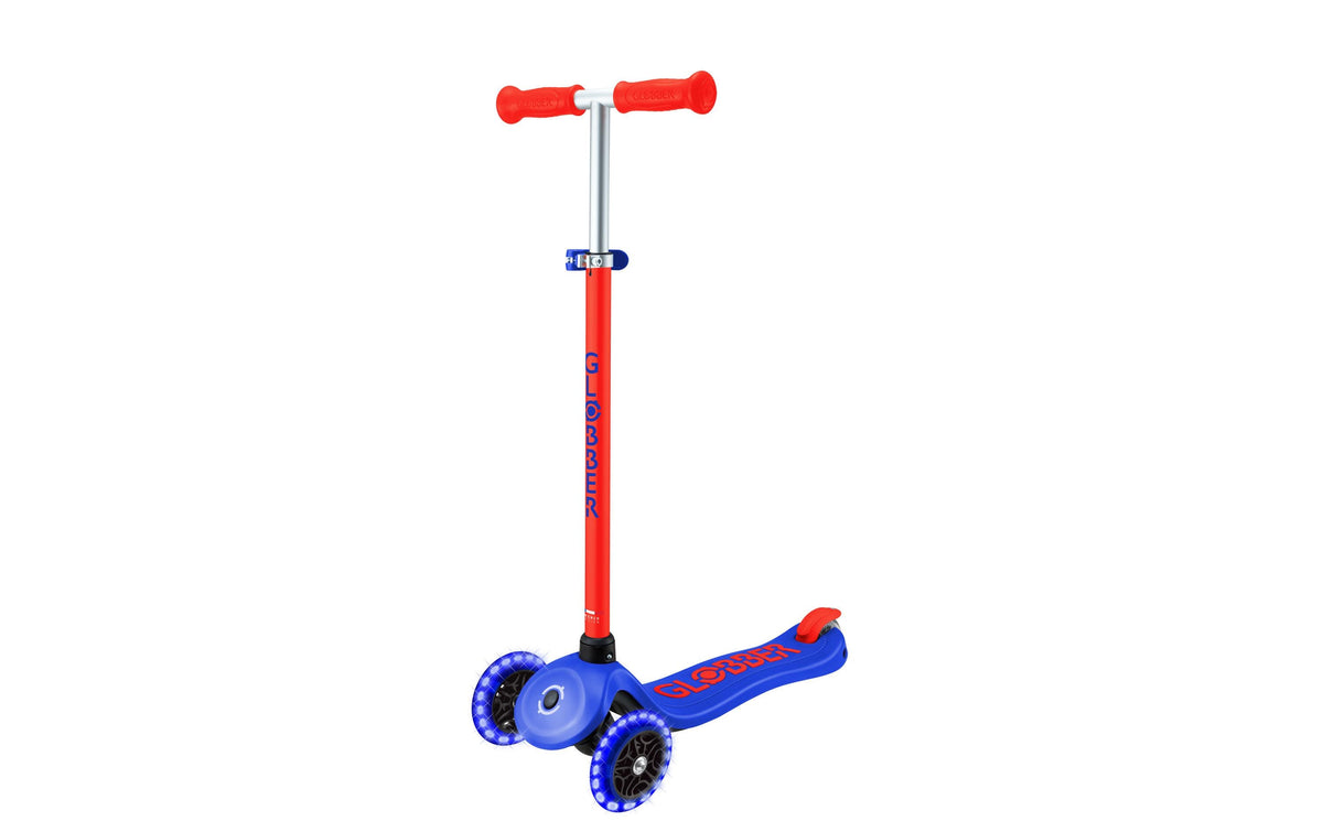 GLOBBER Primo Plus Lights Kinderroller Primo Plus Lights Neonblau