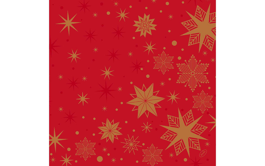 Weihnachtsserviette Stargazing Rot 40x40cm Duni 60er Pack
