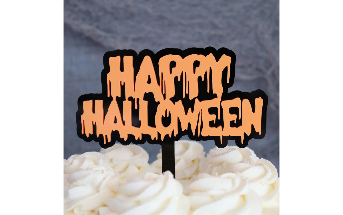 BackshopSchweiz Tortentopper Happy Halloween 1 Stück, Schwarz