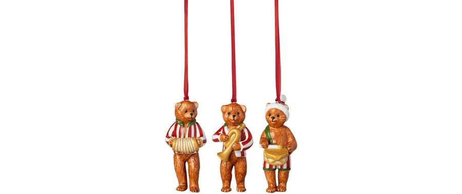 Villeroy & Boch Weihnachtkugeln Teddy Mehrfarbig