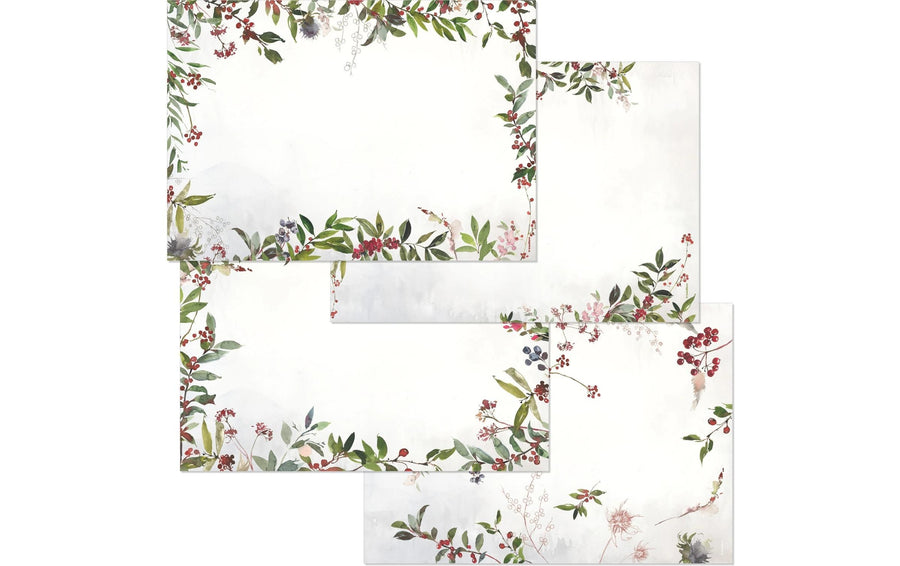Trendform Tischset Papiertischset WINTER BERRIES 4 Sujets à 12 Blatt