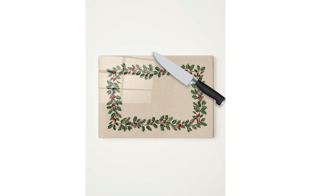 Holz Schneidebrett Hermia XMAS 20x30 cm Mehrfarbig