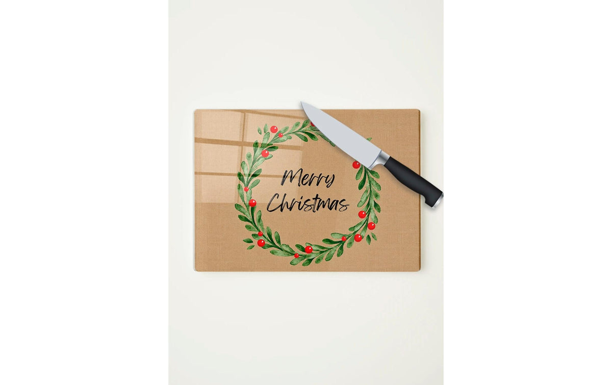 Holz Schneidebrett Hermia XMAS 20x30 cm Mehrfarbig