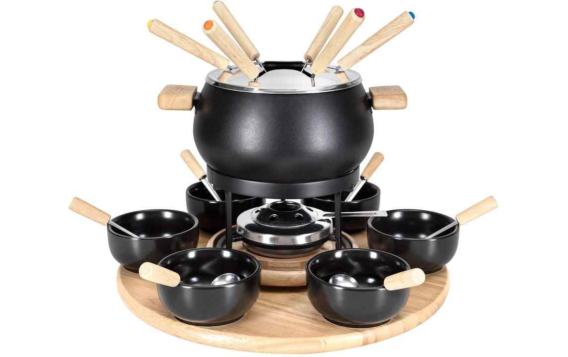 Nouvel Fondue-Set 21 Teile, Schwarz