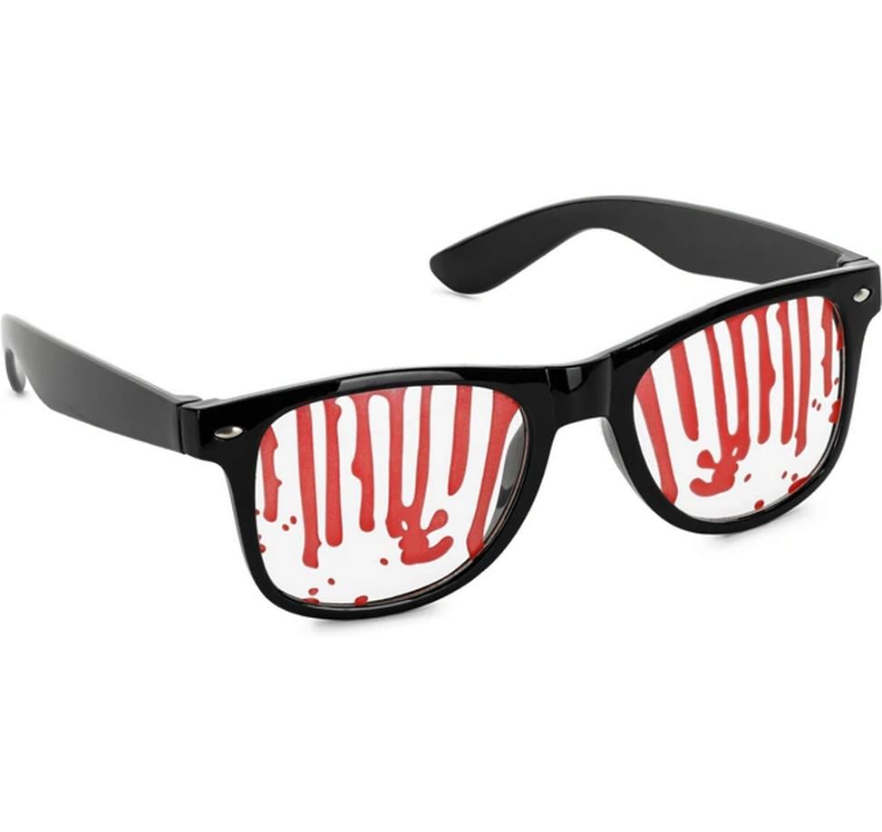 Partydeco Blutspur-Brille 1 Stück