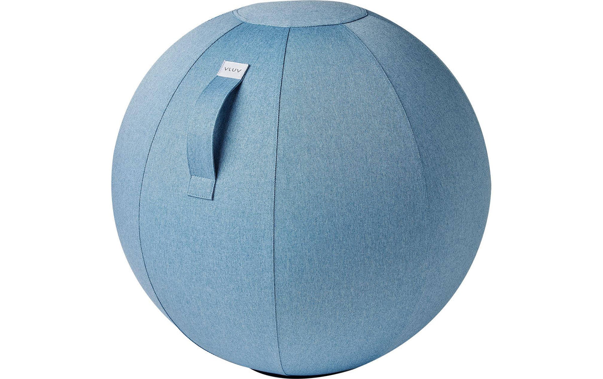 VLUV Sitzball aus Stoff, hellblau, mit Tragegriff