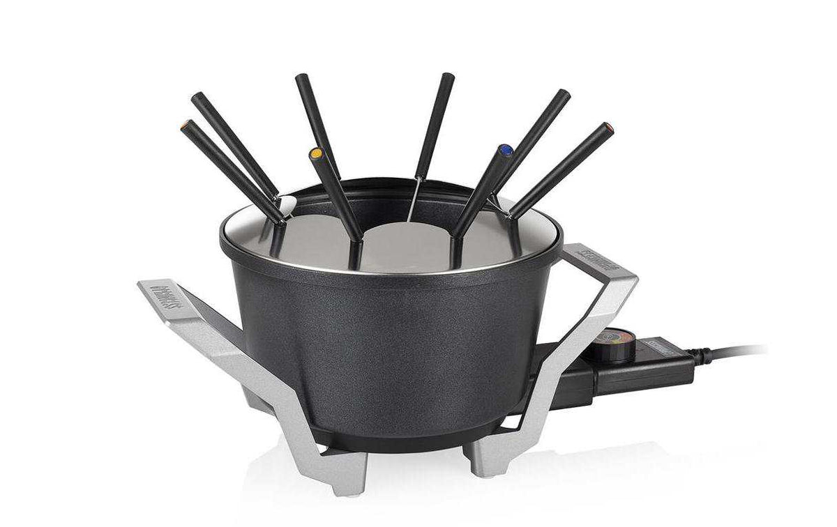 Princess Fondue Premium 10 Teile, Schwarz/Silber