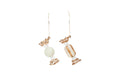 BC Candy Ornament Aufhänger Cream 6 Stück Glas