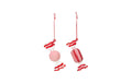 Weihnachtsschmuck BC Candy Ornament Aufhänger Dusty Pink/Rot 6 Stück