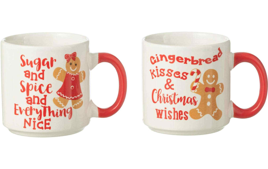 Weihnachtstassen 2er Set Rot Weiss Jolipa