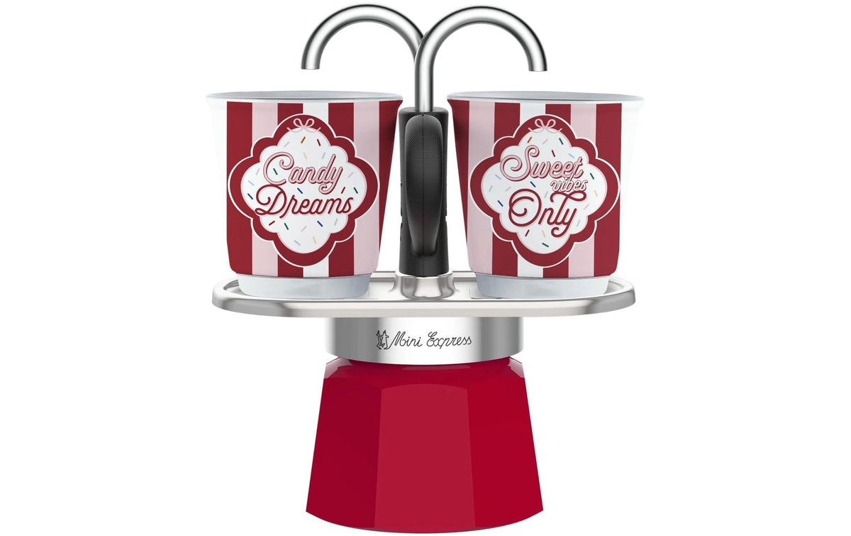 Weihnachten am Tisch Mini Express Set Candyland rot/weiss Bialetti