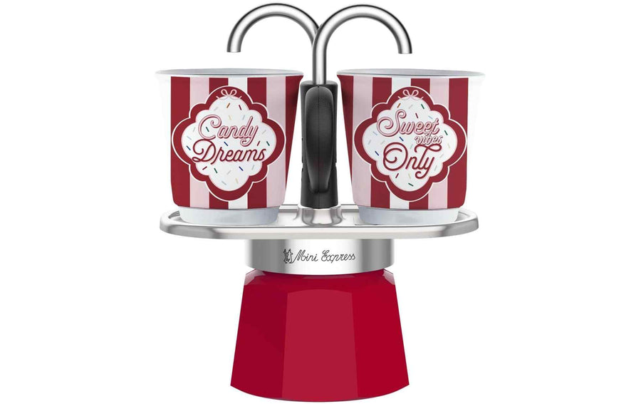 Weihnachten am Tisch Mini Express Set Candyland rot/weiss Bialetti