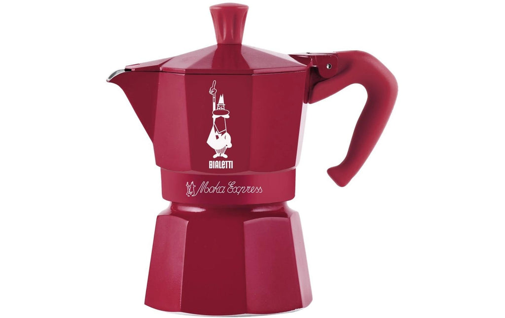 Espressokocher 3 Tassen Rot Bialetti Moka Express