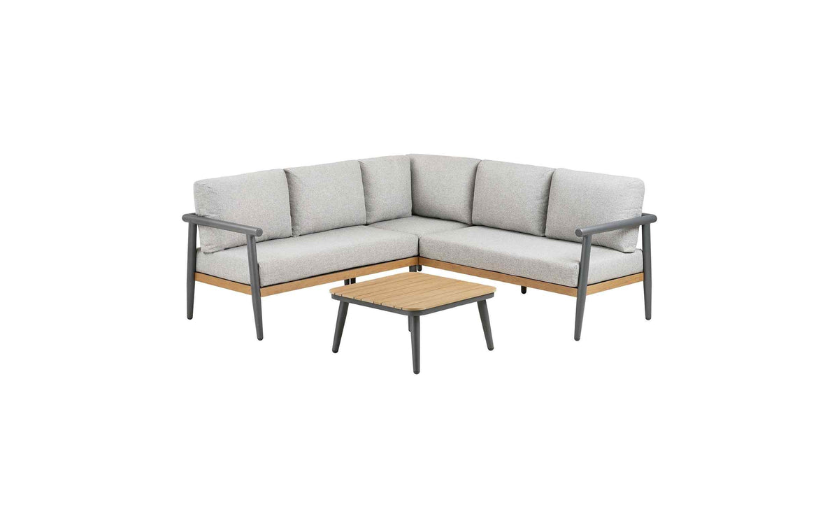 House Nordic Comillas Eck-Lounge-Set Eck-Lounge-Set aus Aluminium, grau, beige