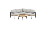 House Nordic Comillas Eck-Lounge-Set Eck-Lounge-Set aus Aluminium, grau, beige