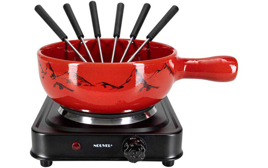 Nouvel Fleischfondue-Set Berge 230 V, 1000 W, 8-teilig