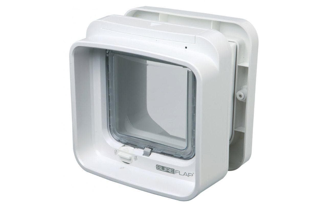 SureFlap DualScan Freilauftür mit Mikrochiperkennung, 21x21cm, weiss