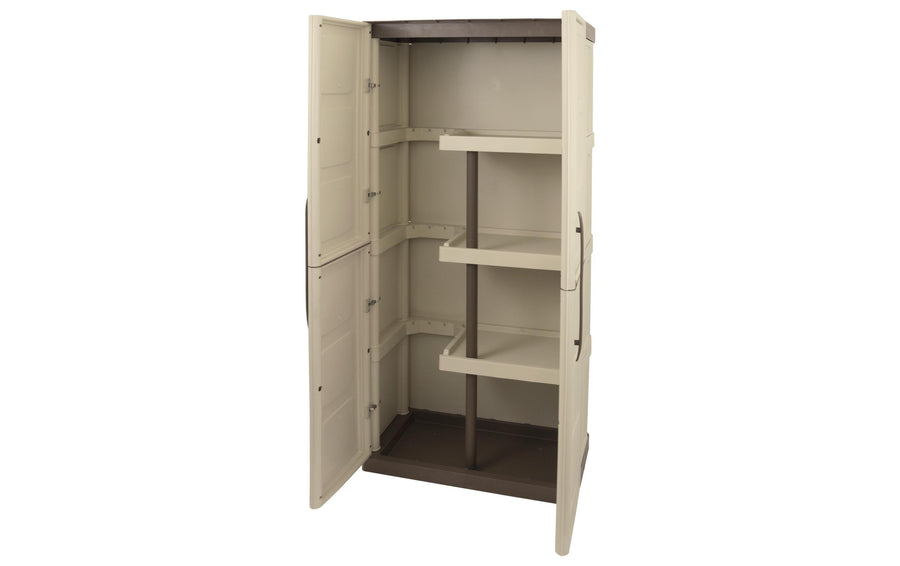 ArtPlast Gartenschrank Kunststoff wetterfest Taupe 450L Garteneinrichtung Art Plast