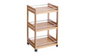 Zeller Present Badezimmerrollwagen Bamboo Braun 45,7x38x76cm Bambus, Grundmaterial: Holz