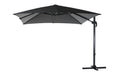 COCON hängender Sonnenschirm Aluminium grau 300 cm Garteneinrichtung COCON