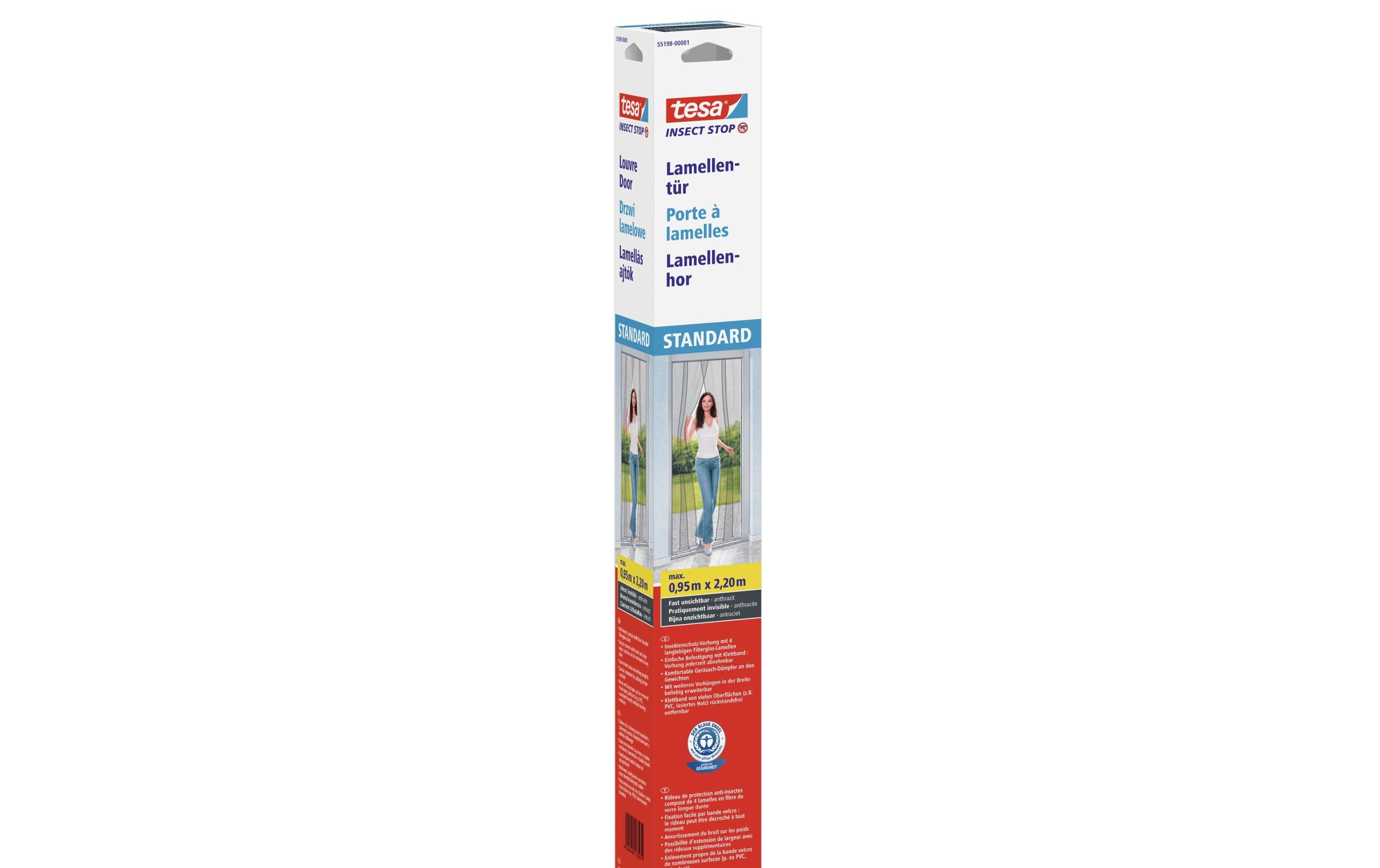 Tesa Insect Stop Lamellentür Fliegenschutz anthrazit 95 cm Garteneinrichtung tesa