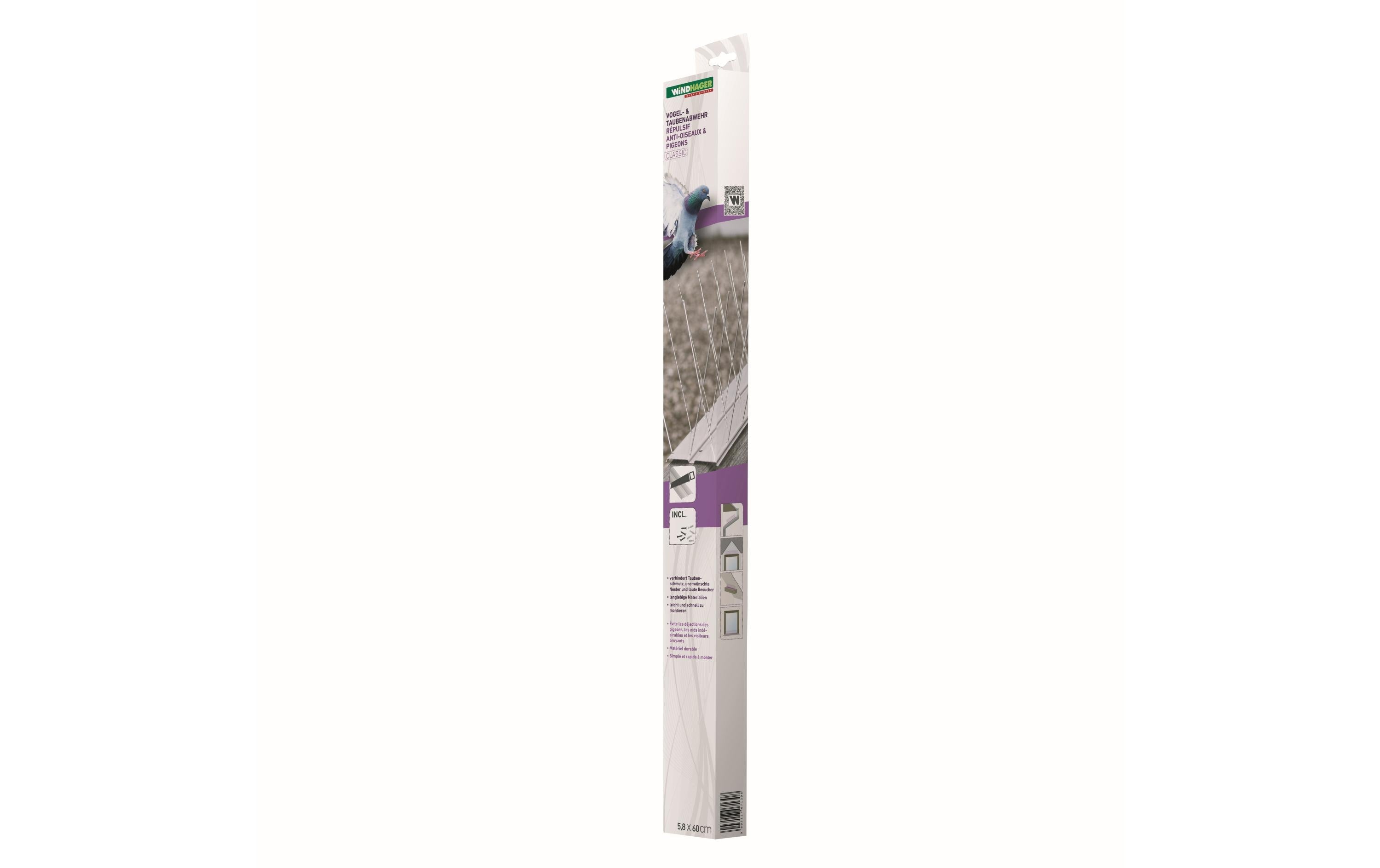 Windhager Taubenabwehr Alu Komplettset 60x5.8cm Garteneinrichtung Windhager