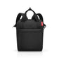 Reisenthel Rucksack Allrounder R, schwarz, mit Tragegriffen und schlichtem Frontfach