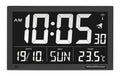 Funk Wanduhr XXL Digital black mit großer Anzeige und invertiertem Display