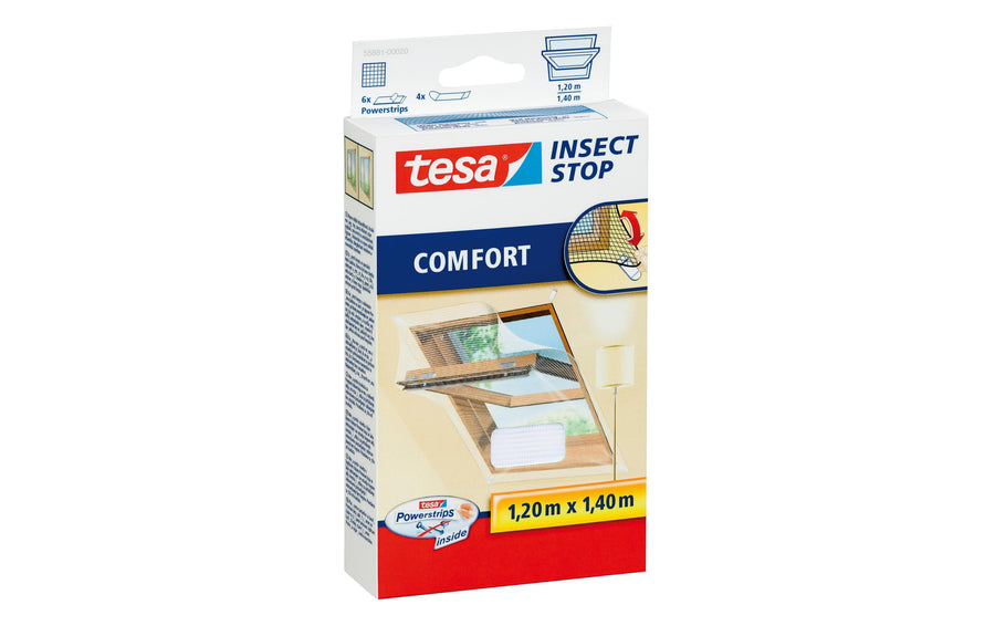 tesa Fliegengitter Dachfenster 120 cm x 140 cm Insektenschutz Garteneinrichtung tesa